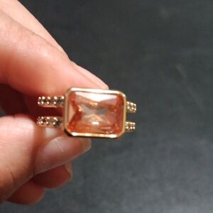 Bp NWOT Gold Ring and Amber Topaz